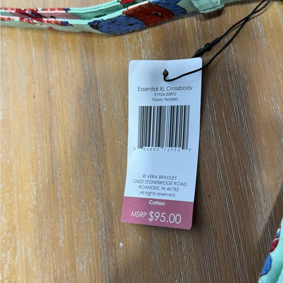 Vera Bradley Toasty Teddies Essential XL Crossbody Shoulder Bag - Picture 3 of 6